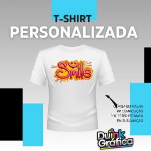 Camisa Personalizada MALHA PP Estampa Colorida A4  Sublimação  