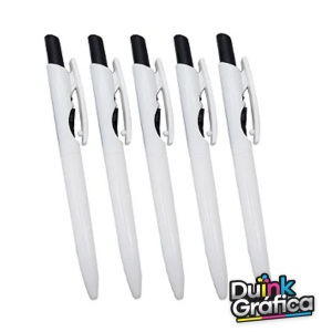 Caneta Personalizada Plástico Branco  1 Cor   